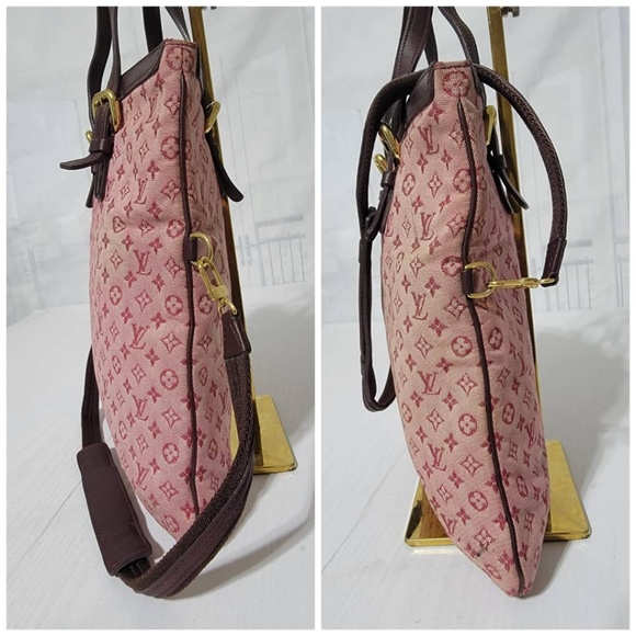 Authentic LOUIS VUITTON Cerise Monogram Mini Lin Francoise Shoulder Bag - Picture 10 of 16